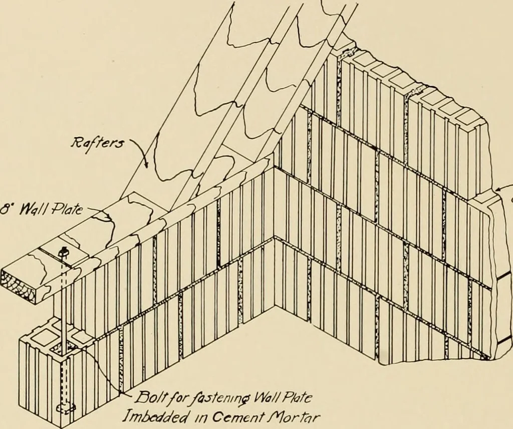 An illustration from Fireproof construction for houses and other buildings at moderate cost., 1909, leaf 75