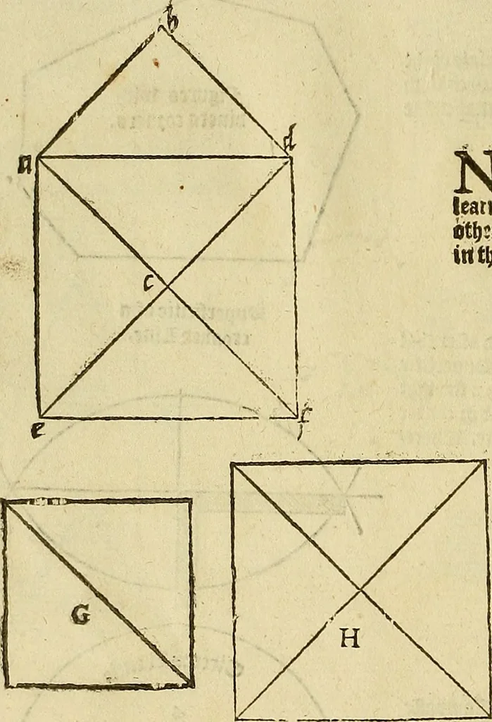 An illustration from The first booke of architecture : entreating of geometrie. Translated out of Italian into Dutch and out of Dutch into English, 1611, leaf 17