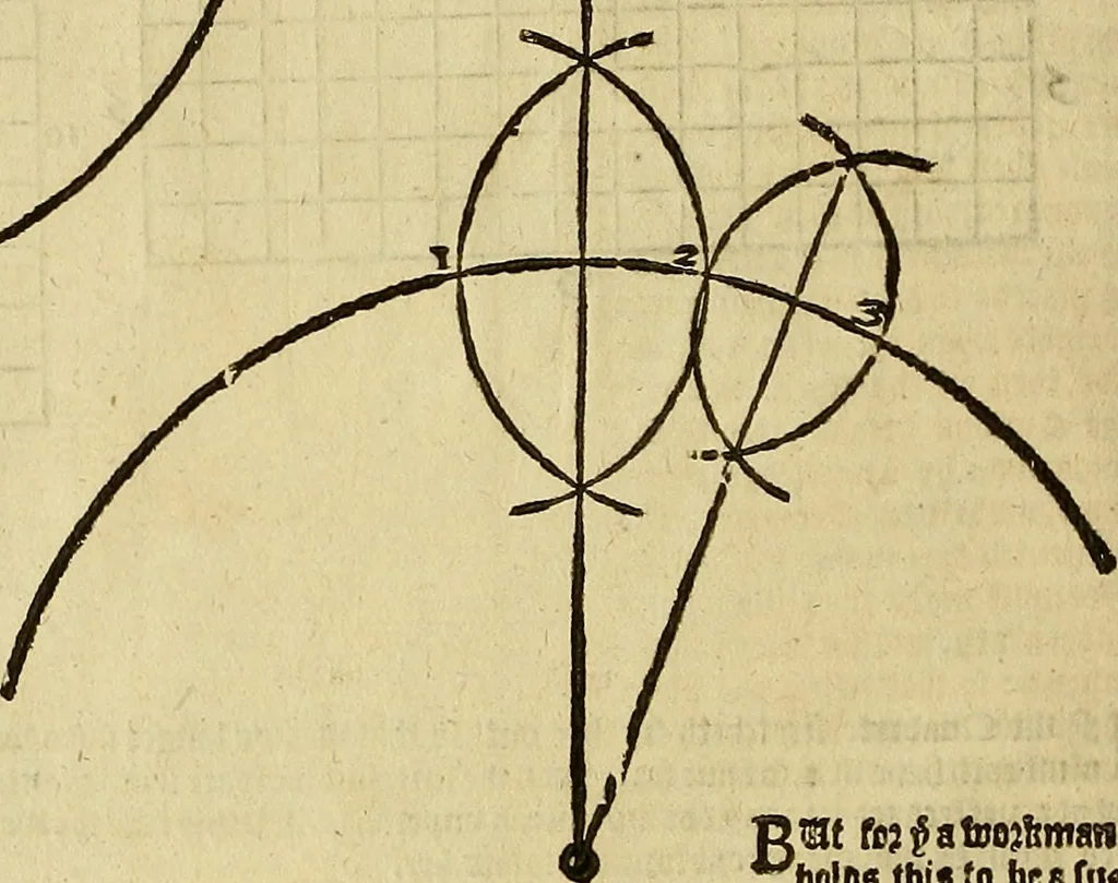An illustration from The first booke of architecture : entreating of geometrie. Translated out of Italian into Dutch and out of Dutch into English, 1611, leaf 27