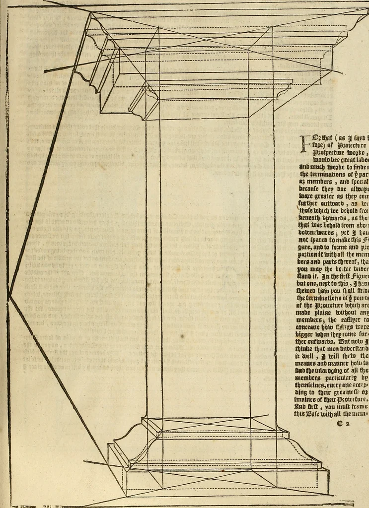 An illustration from The first booke of architecture : entreating of geometrie. Translated out of Italian into Dutch and out of Dutch into English, 1611, leaf 58