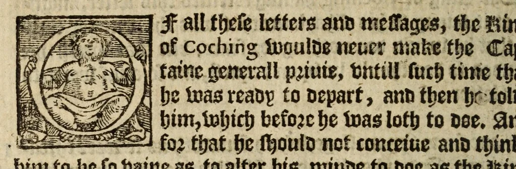 An illustration from The first booke of the Historie of the discouerie and conquest of the East Indias : enterprised by the Portingales in their daungerous nauigations in the time of King Don Iohn, the second of that name : vvhich historie conteineth much varietie of matter, very profitable for all nauigators and not vnpleasaunt to the readers, 1582, leaf 228