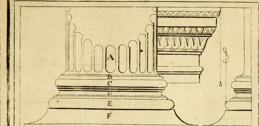 An illustration from The first book of architecture, 1676, leaf 102