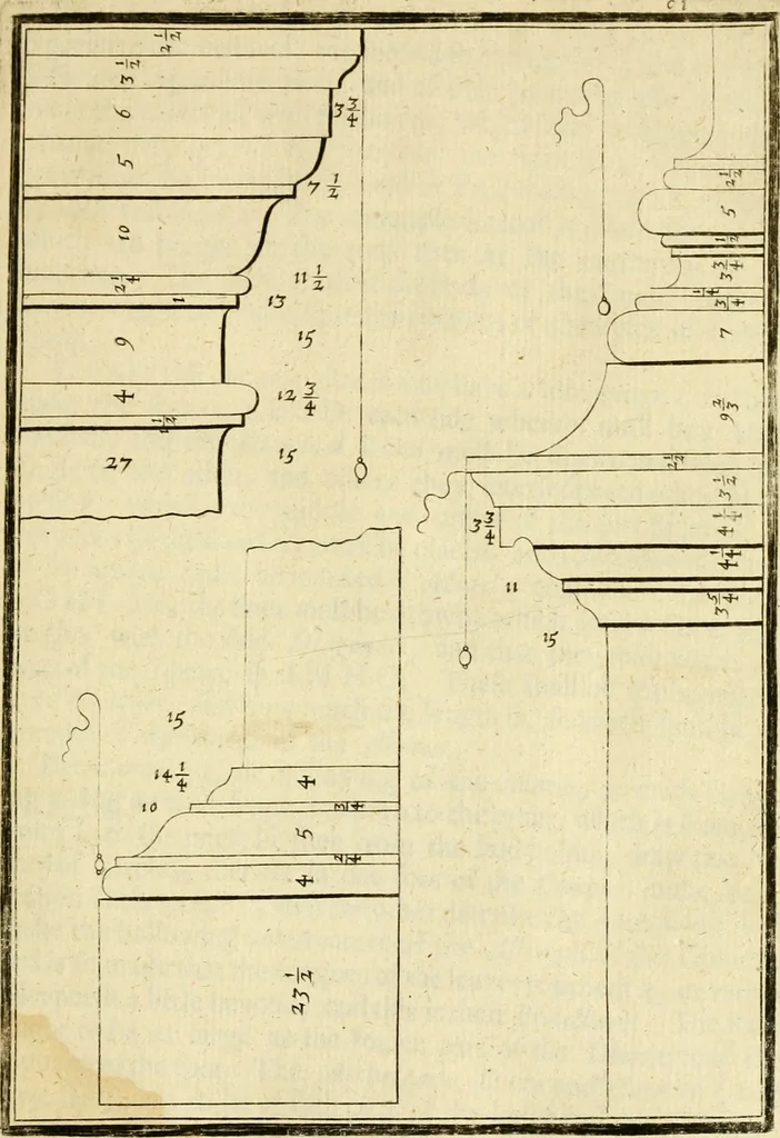 An illustration from The first book of architecture, 1676, leaf 104