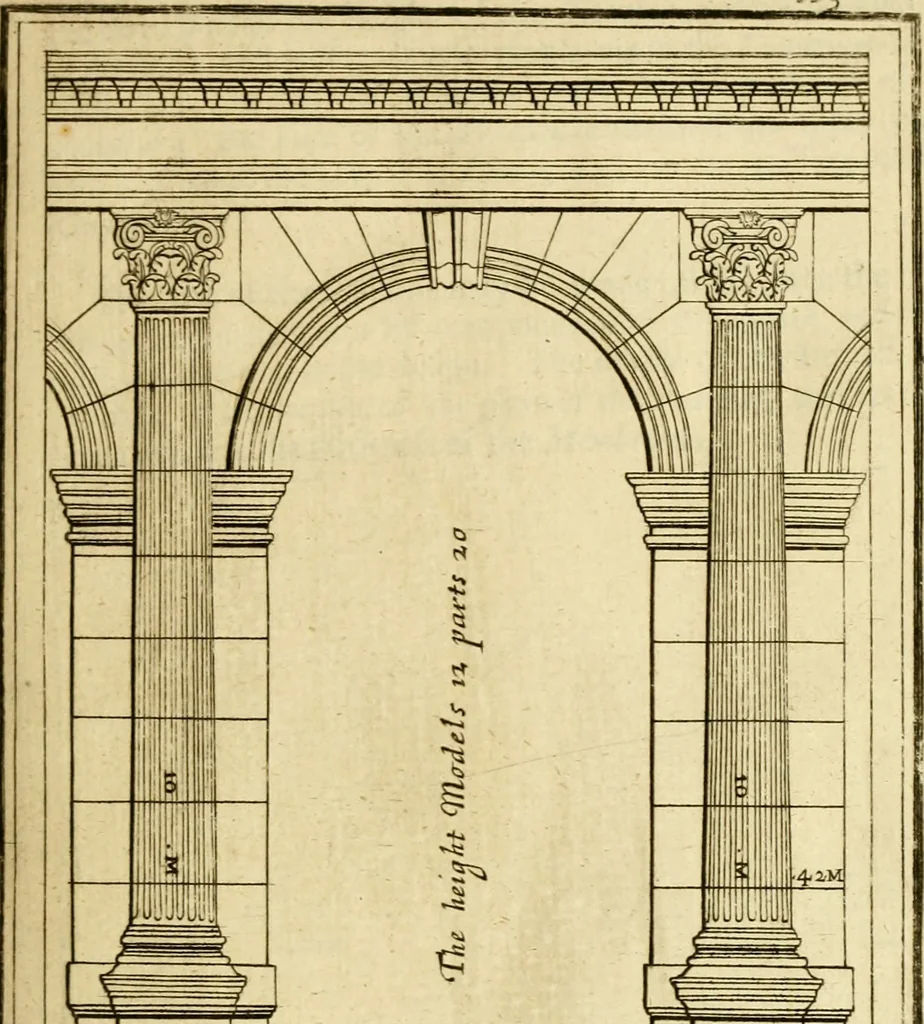 An illustration from The first book of architecture, 1676, leaf 118