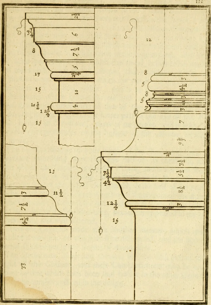 An illustration from The first book of architecture, 1676, leaf 124