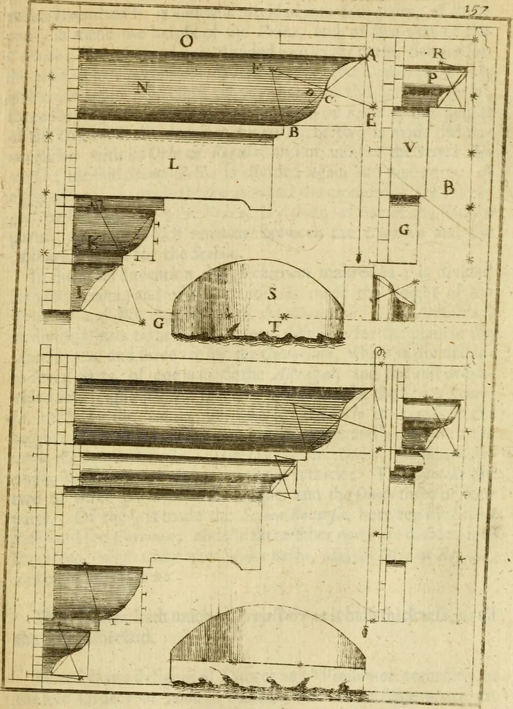 An illustration from The first book of architecture, 1676, leaf 170