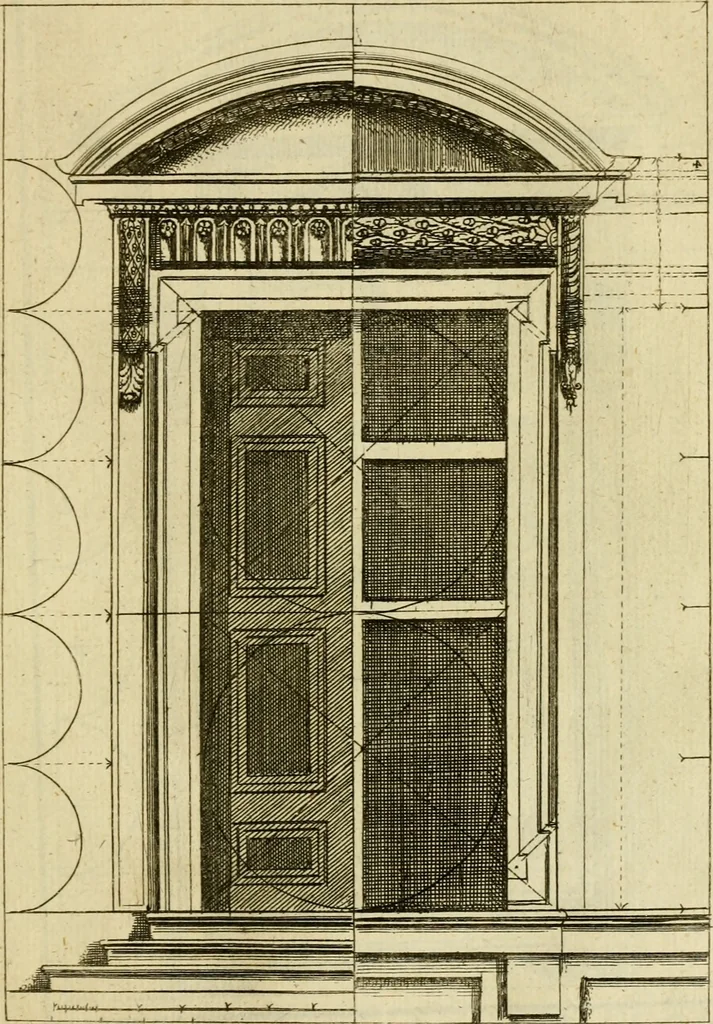 An illustration from The first book of architecture, 1676, leaf 176