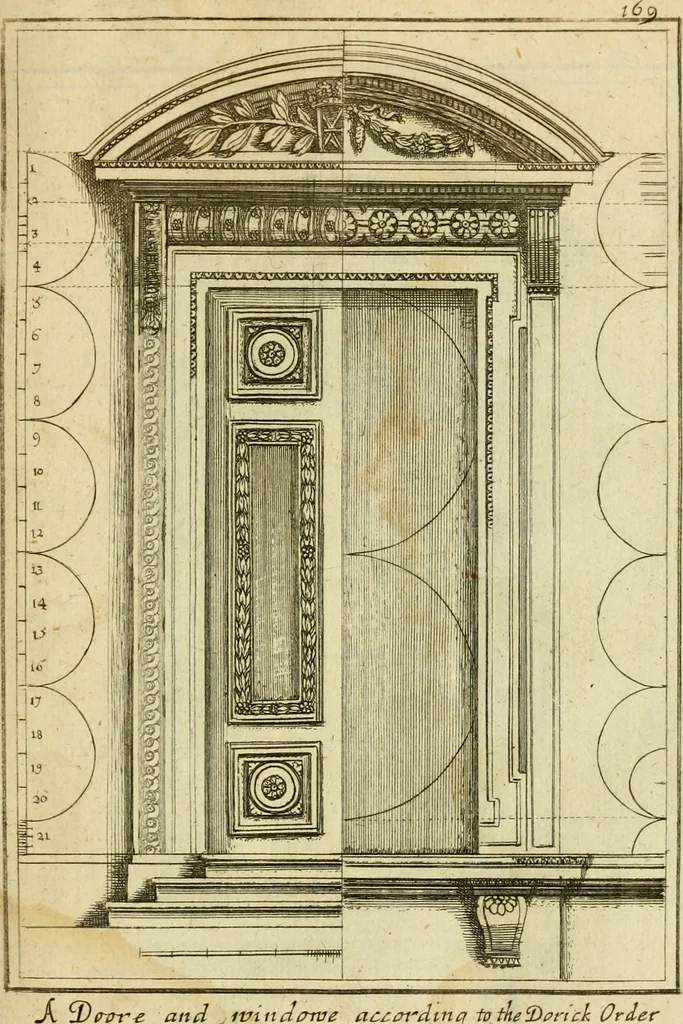 An illustration from The first book of architecture, 1676, leaf 182