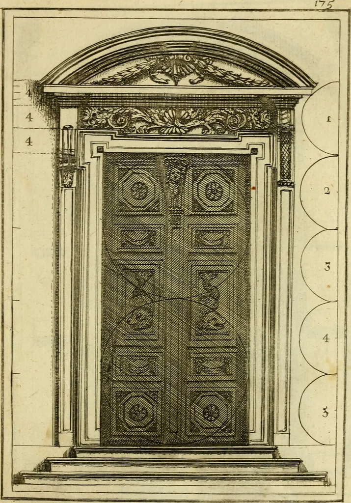 An illustration from The first book of architecture, 1676, leaf 190