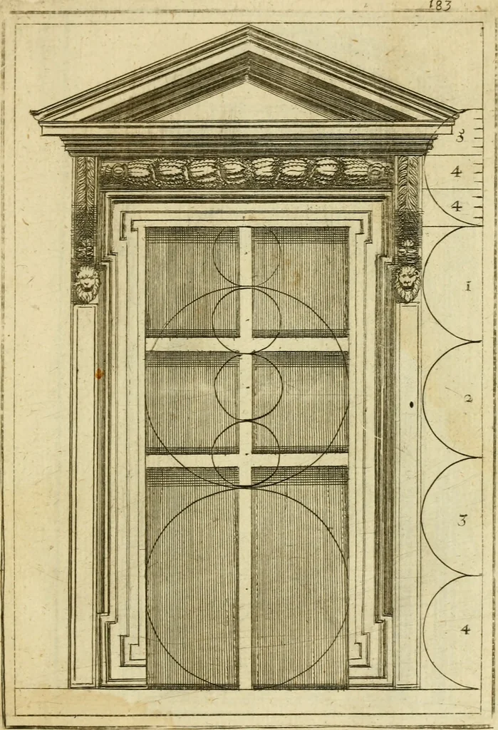An illustration from The first book of architecture, 1676, leaf 196
