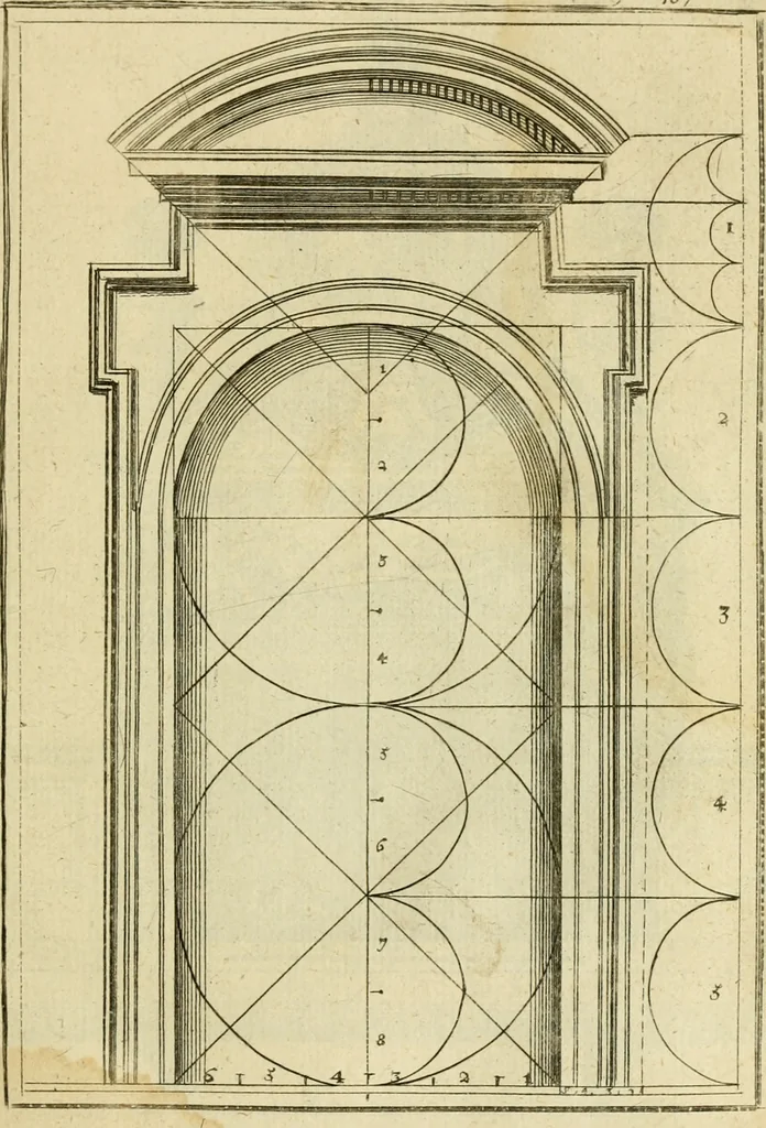 An illustration from The first book of architecture, 1676, leaf 198