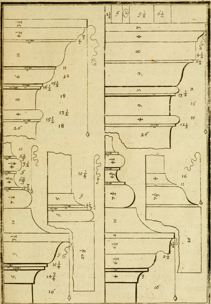 An illustration from The first book of architecture, 1676, leaf 64