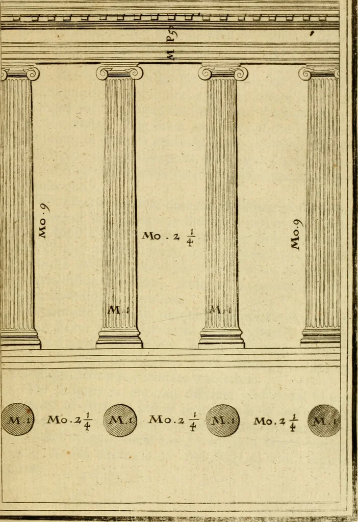 An illustration from The first book of architecture, 1676, leaf 78