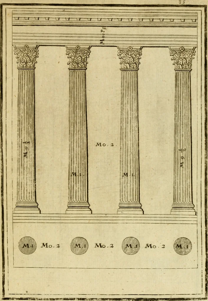 An illustration from The first book of architecture, 1676, leaf 96
