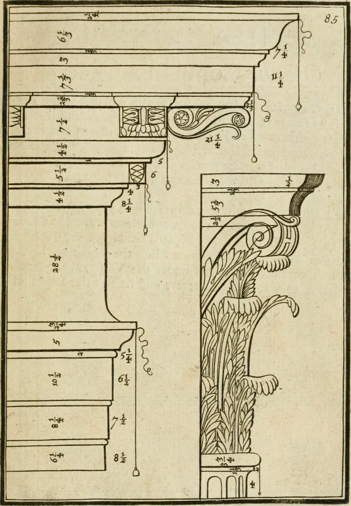 An illustration from The first book of architecture, 1733, leaf 104