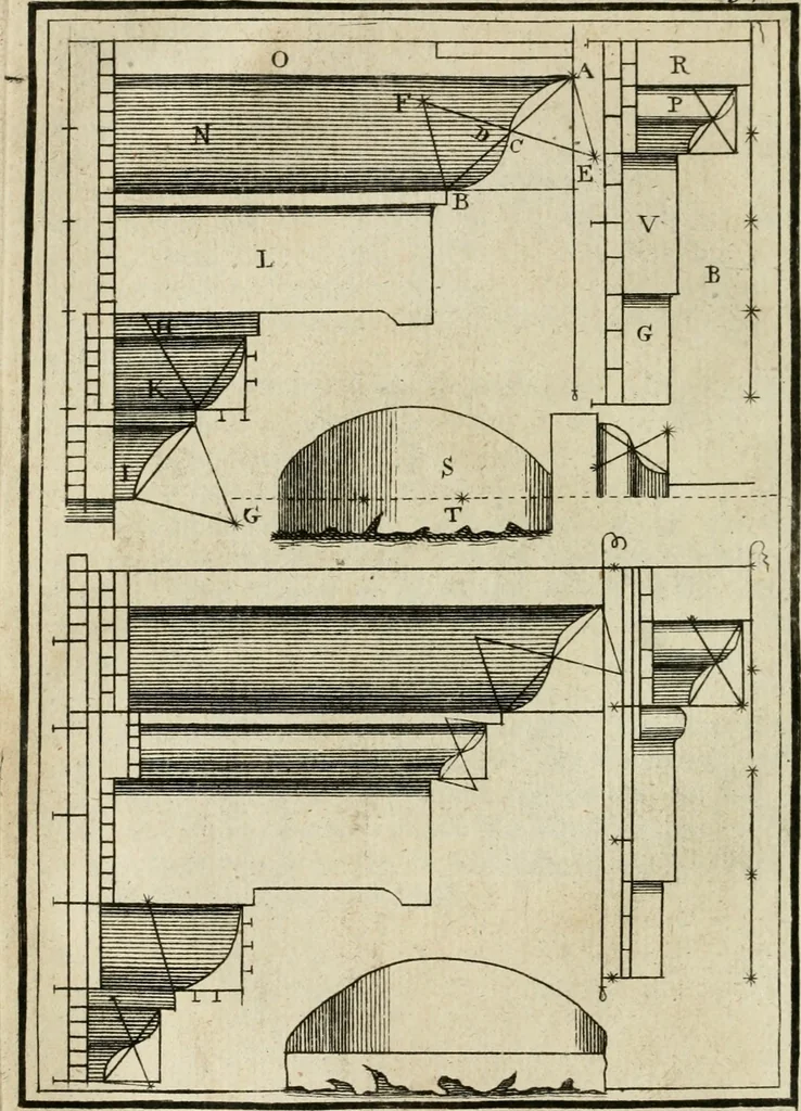 An illustration from The first book of architecture, 1733, leaf 153