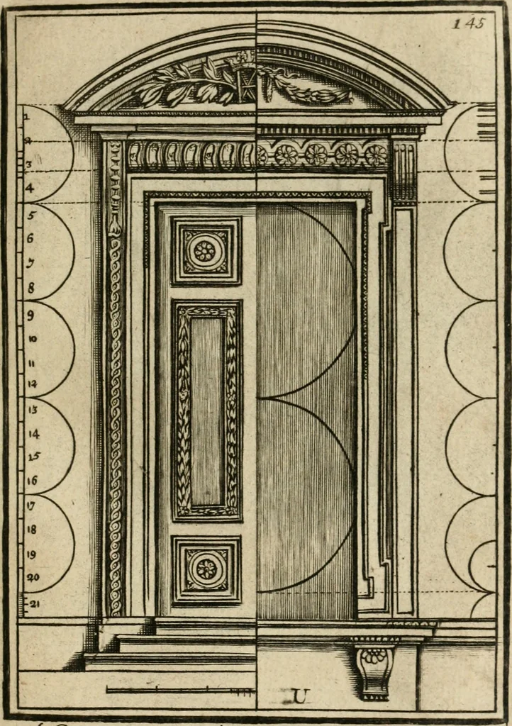 An illustration from The first book of architecture, 1733, leaf 164