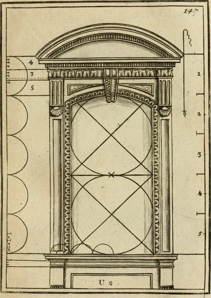 An illustration from The first book of architecture, 1733, leaf 166