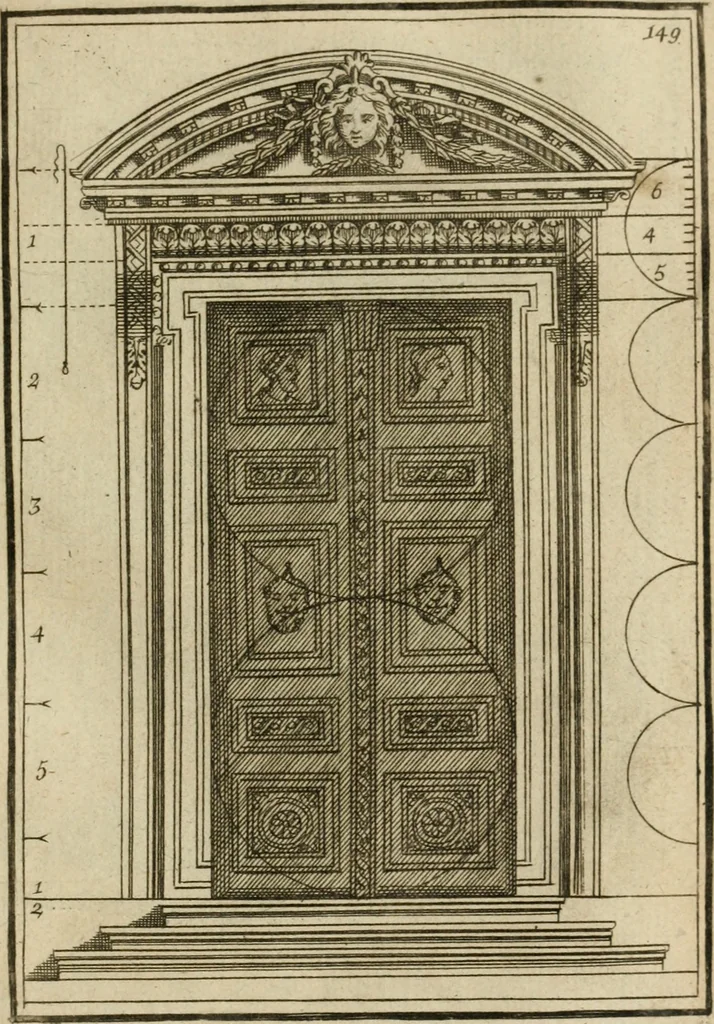 An illustration from The first book of architecture, 1733, leaf 168