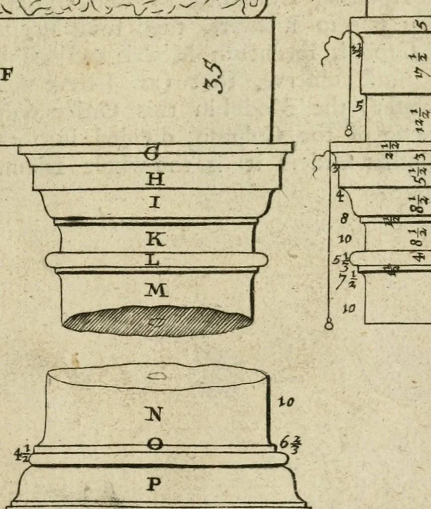 An illustration from The first book of architecture, 1733, leaf 54