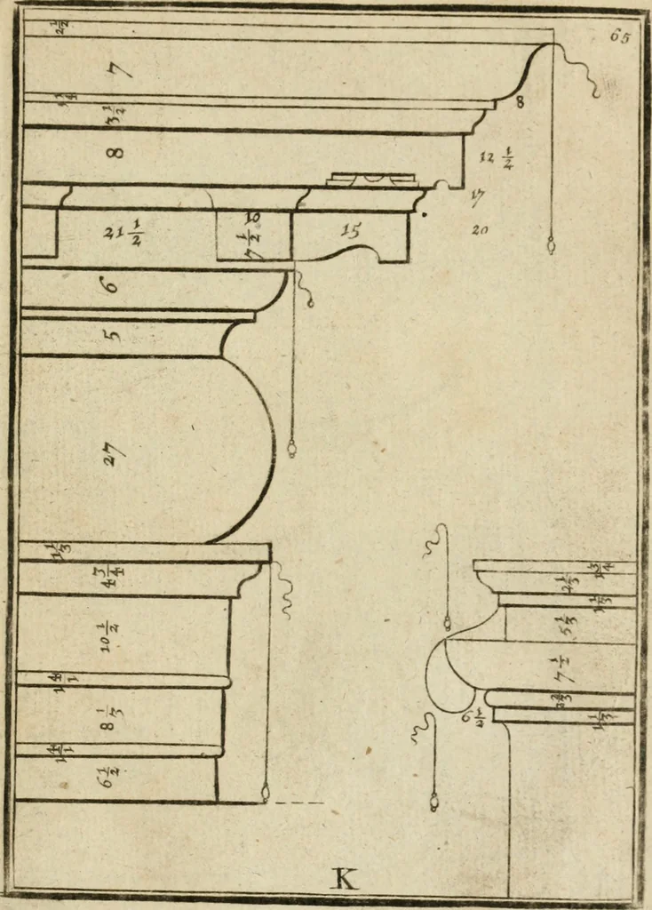 An illustration from The first book of architecture, 1733, leaf 84