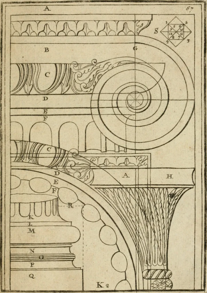 An illustration from The first book of architecture, 1733, leaf 86