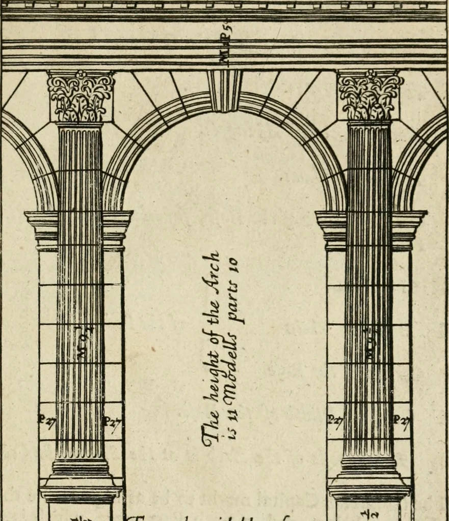 An illustration from The first book of architecture, 1733, leaf 94