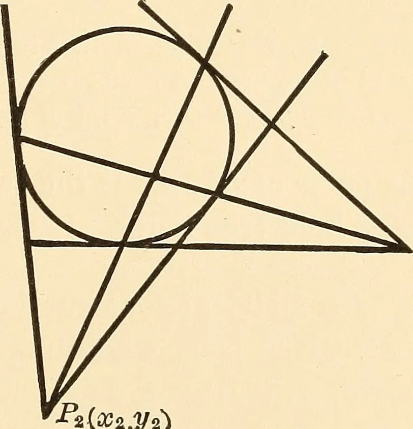 An illustration from A first course in analytical geometry, 1905, leaf 120