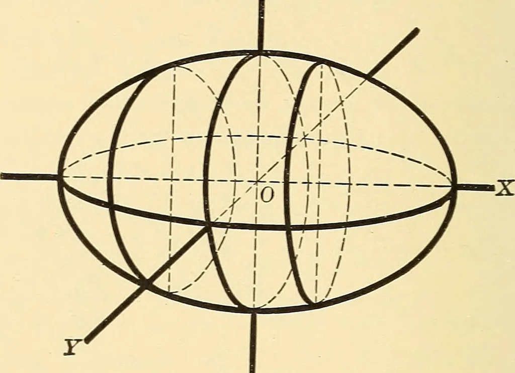 An illustration from A first course in analytical geometry, 1905, leaf 325