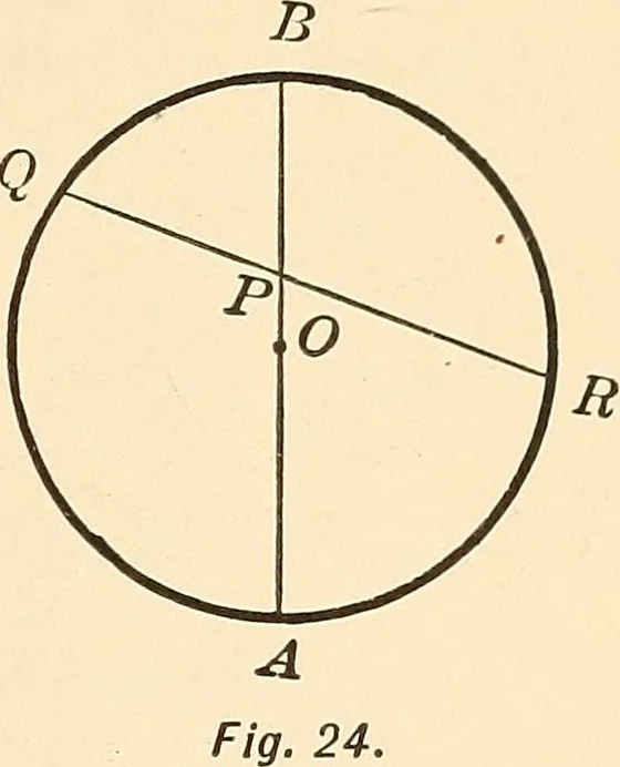 An illustration from A first course in analytical geometry, 1905, leaf 38