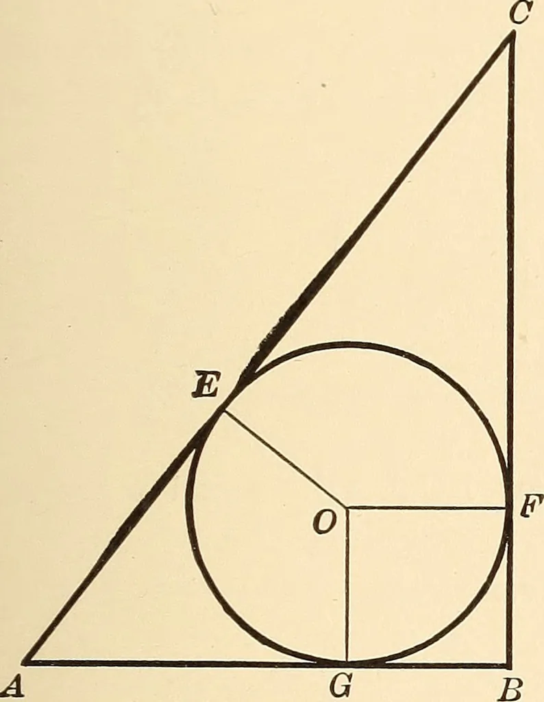 An illustration from A first course in analytical geometry, 1905, leaf 38