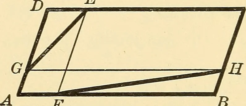 An illustration from A first course in analytical geometry, 1905, leaf 87
