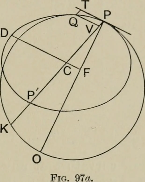An illustration from A first course in projective geometry, 1913, leaf 209