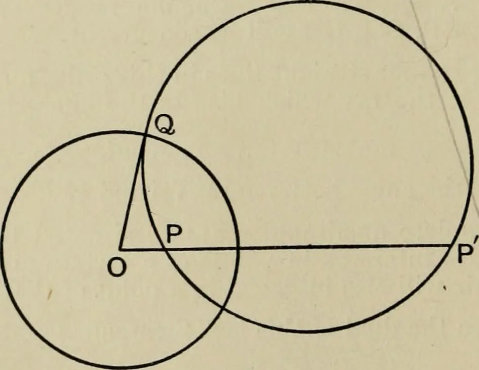An illustration from A first course in projective geometry, 1913, leaf 70