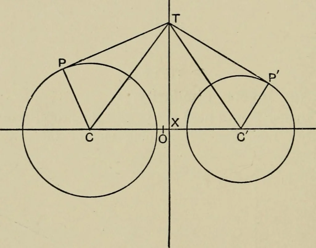 An illustration from A first course in projective geometry, 1913, leaf 80