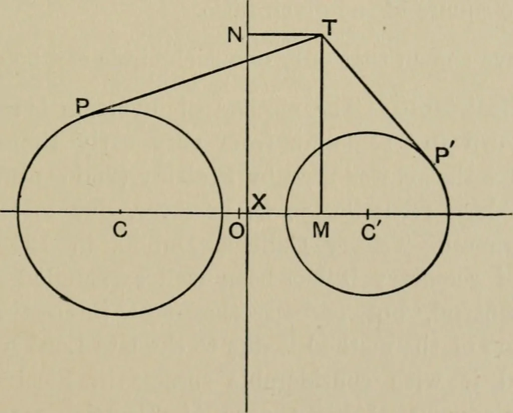 An illustration from A first course in projective geometry, 1913, leaf 85