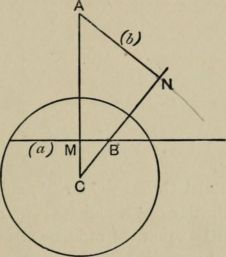 An illustration from A first course in projective geometry, 1913, leaf 91