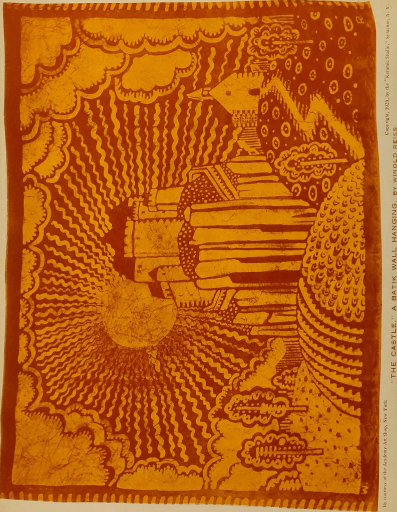 An illustration from First lessons in batik; a handbook in batik, tie-dyeing and all pattern dyeing, 1921, leaf 18