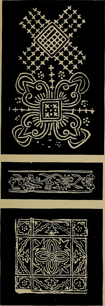 An illustration from First lessons in batik; a handbook in batik, tie-dyeing and all pattern dyeing, 1921, leaf 23