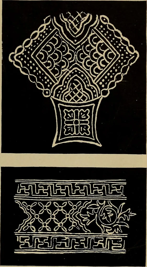 An illustration from First lessons in batik; a handbook in batik, tie-dyeing and all pattern dyeing, 1921, leaf 23