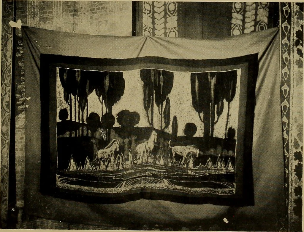 An illustration from First lessons in batik; a handbook in batik, tie-dyeing and all pattern dyeing, 1921, leaf 29
