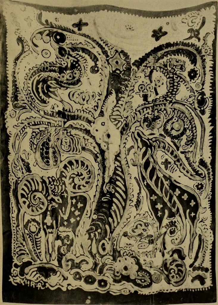 An illustration from First lessons in batik; a handbook in batik, tie-dyeing and all pattern dyeing, 1921, leaf 45