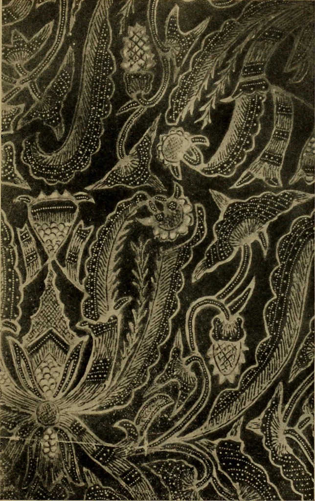 An illustration from First lessons in batik; a handbook in batik, tie-dyeing and all pattern dyeing, 1921, leaf 47