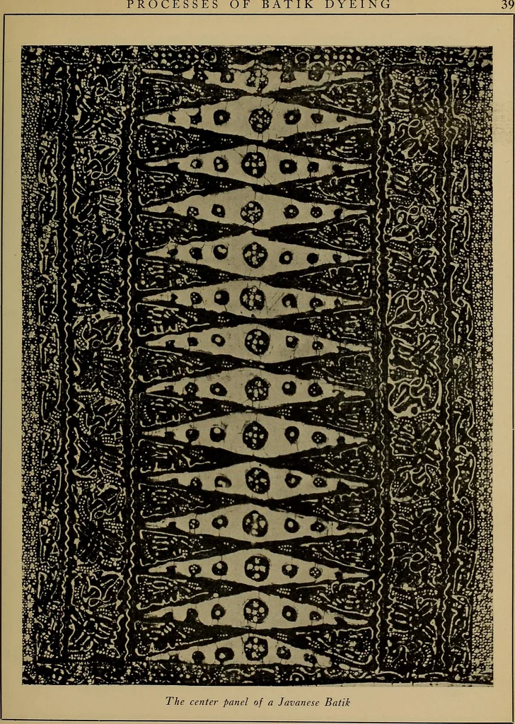 An illustration from First lessons in batik; a handbook in batik, tie-dyeing and all pattern dyeing, 1921, leaf 51