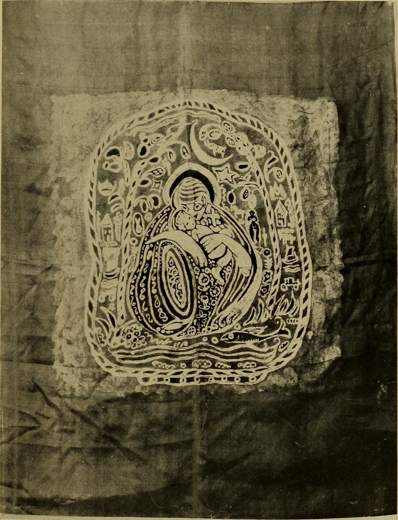 An illustration from First lessons in batik; a handbook in batik, tie-dyeing and all pattern dyeing, 1921, leaf 71