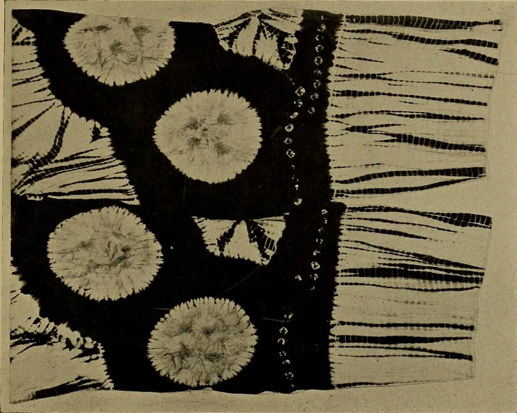 An illustration from First lessons in batik; a handbook in batik, tie-dyeing and all pattern dyeing, 1921, leaf 73