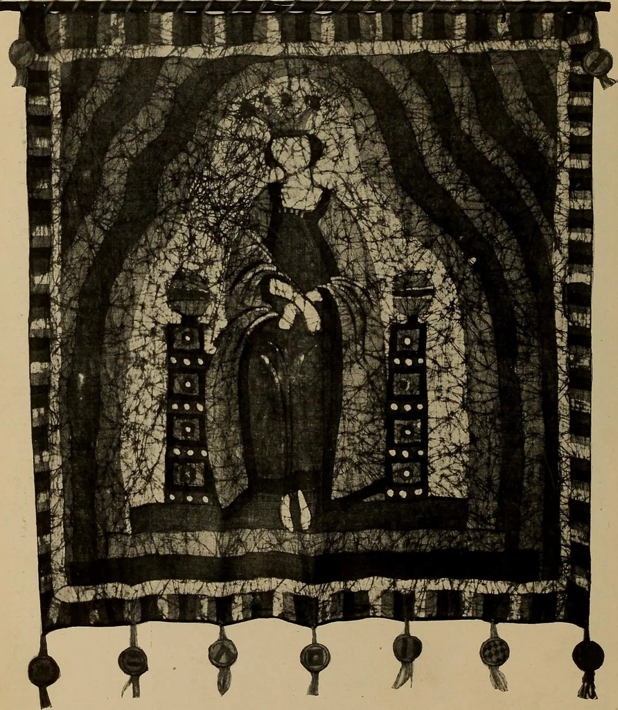 An illustration from First lessons in batik; a handbook in batik, tie-dyeing and all pattern dyeing, 1921, leaf 84