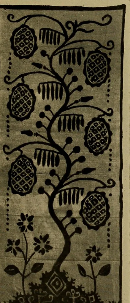 An illustration from First lessons in batik; a handbook in batik, tie-dyeing and all pattern dyeing, 1921, leaf 87
