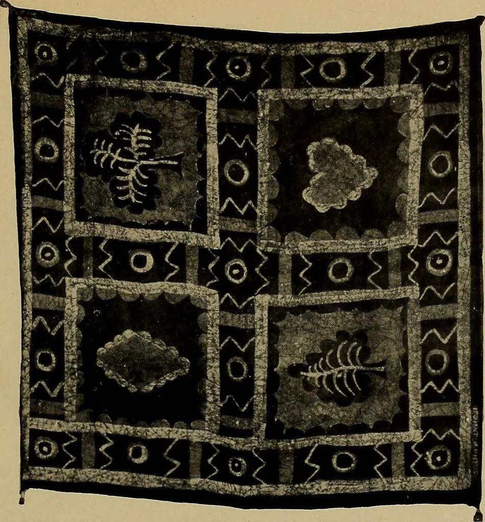 An illustration from First lessons in batik; a handbook in batik, tie-dyeing and all pattern dyeing, 1921, leaf 89