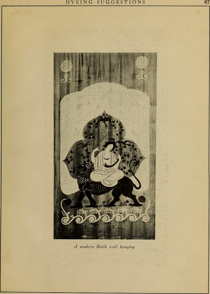 An illustration from First lessons in batik; a handbook in batik, tie-dyeing and all pattern dyeing, 1921, leaf 99